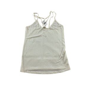 NWT Emma And Sam Women's Cream Raceback Tank Top - Large